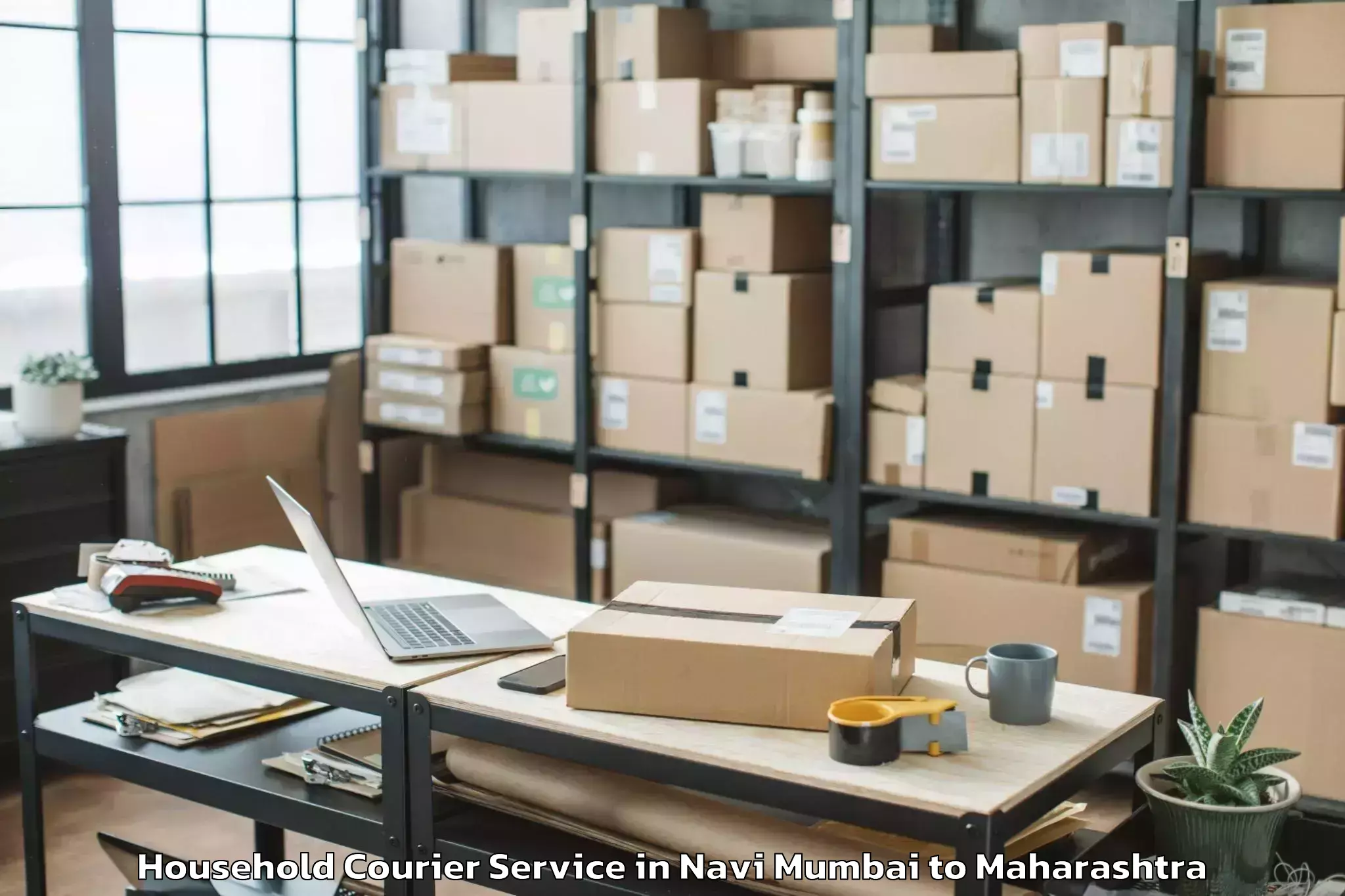 Trusted Navi Mumbai to Dhanora Household Courier